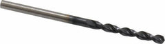 Cleveland - #40 135° Parabolic Flute Cobalt Screw Machine Drill Bit - TiAlN Finish, Right Hand Cut, 13/16" Flute Length, 1-13/16" OAL, Split Point, Straight Shank - USA Tool & Supply