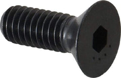 Camcar - 5/16-18 UNC Hex Socket Drive, 82° Flat Screw - Alloy Steel, Black Oxide Finish, Fully Threaded, 7/8" OAL - USA Tool & Supply