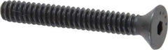 Camcar - #6-32 UNC Hex Socket Drive, 82° Flat Screw - Alloy Steel, Black Oxide Finish, Fully Threaded, 1" OAL - USA Tool & Supply