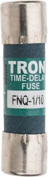 Cooper Bussmann - 500 VAC, 0.1 Amp, Time Delay General Purpose Fuse - Fuse Holder Mount, 1-1/2" OAL, 10 at AC kA Rating, 13/32" Diam - USA Tool & Supply