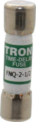 Cooper Bussmann - 500 VAC, 2.5 Amp, Time Delay General Purpose Fuse - Fuse Holder Mount, 1-1/2" OAL, 10 at AC kA Rating, 13/32" Diam - USA Tool & Supply
