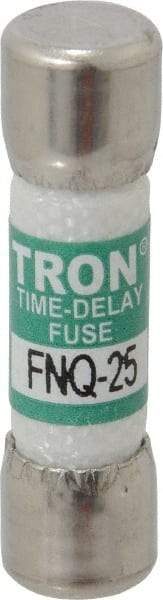 Cooper Bussmann - 500 VAC, 25 Amp, Time Delay General Purpose Fuse - Fuse Holder Mount, 1-1/2" OAL, 10 at AC kA Rating, 13/32" Diam - USA Tool & Supply