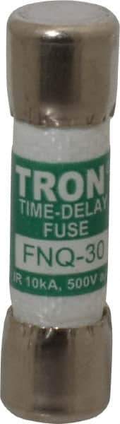 Cooper Bussmann - 500 VAC, 30 Amp, Time Delay General Purpose Fuse - Fuse Holder Mount, 1-1/2" OAL, 10 at AC kA Rating, 13/32" Diam - USA Tool & Supply