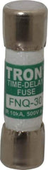 Cooper Bussmann - 500 VAC, 30 Amp, Time Delay General Purpose Fuse - Fuse Holder Mount, 1-1/2" OAL, 10 at AC kA Rating, 13/32" Diam - USA Tool & Supply