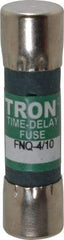 Cooper Bussmann - 500 VAC, 0.4 Amp, Time Delay General Purpose Fuse - Fuse Holder Mount, 1-1/2" OAL, 10 at AC kA Rating, 13/32" Diam - USA Tool & Supply