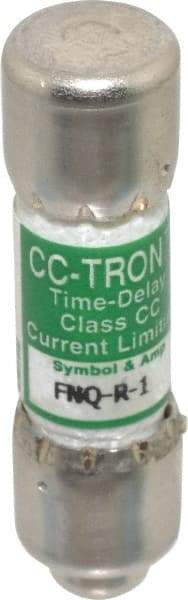 Cooper Bussmann - 300 VDC, 600 VAC, 1 Amp, Time Delay General Purpose Fuse - Fuse Holder Mount, 1-1/2" OAL, 200 at AC (RMS) kA Rating, 13/32" Diam - USA Tool & Supply