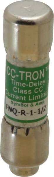 Cooper Bussmann - 300 VDC, 600 VAC, 1.5 Amp, Time Delay General Purpose Fuse - Fuse Holder Mount, 1-1/2" OAL, 200 at AC (RMS) kA Rating, 13/32" Diam - USA Tool & Supply
