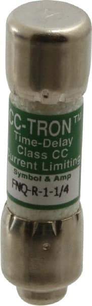 Cooper Bussmann - 300 VDC, 600 VAC, 1.25 Amp, Time Delay General Purpose Fuse - Fuse Holder Mount, 1-1/2" OAL, 200 at AC (RMS) kA Rating, 13/32" Diam - USA Tool & Supply