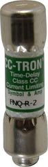 Cooper Bussmann - 300 VDC, 600 VAC, 2 Amp, Time Delay General Purpose Fuse - Fuse Holder Mount, 1-1/2" OAL, 200 at AC (RMS) kA Rating, 13/32" Diam - USA Tool & Supply