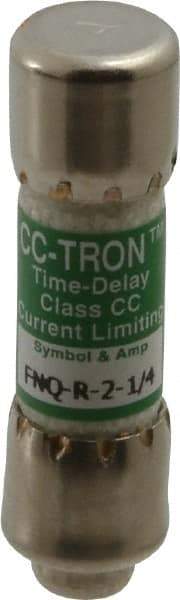 Cooper Bussmann - 300 VDC, 600 VAC, 2.25 Amp, Time Delay General Purpose Fuse - Fuse Holder Mount, 1-1/2" OAL, 200 at AC (RMS) kA Rating, 13/32" Diam - USA Tool & Supply