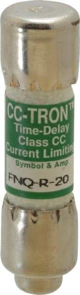 Cooper Bussmann - 300 VDC, 600 VAC, 20 Amp, Time Delay General Purpose Fuse - Fuse Holder Mount, 1-1/2" OAL, 20 at DC, 200 at AC (RMS) kA Rating, 13/32" Diam - USA Tool & Supply