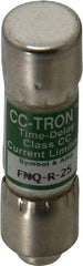 Cooper Bussmann - 300 VDC, 600 VAC, 25 Amp, Time Delay General Purpose Fuse - Fuse Holder Mount, 1-1/2" OAL, 200 at AC (RMS) kA Rating, 13/32" Diam - USA Tool & Supply