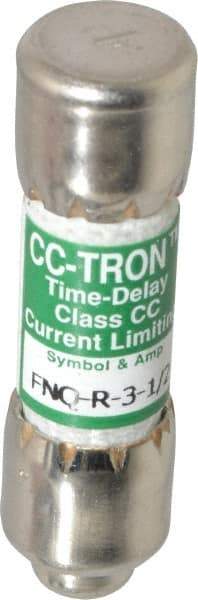 Cooper Bussmann - 300 VDC, 600 VAC, 3.5 Amp, Time Delay General Purpose Fuse - Fuse Holder Mount, 1-1/2" OAL, 200 at AC (RMS) kA Rating, 13/32" Diam - USA Tool & Supply