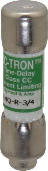 Cooper Bussmann - 300 VDC, 600 VAC, 0.75 Amp, Time Delay General Purpose Fuse - Fuse Holder Mount, 1-1/2" OAL, 200 at AC (RMS) kA Rating, 13/32" Diam - USA Tool & Supply