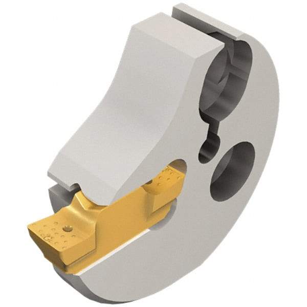 Iscar - Left Hand Cut Indexable Grooving Cartridge - GEMI, GEPI Insert Style - USA Tool & Supply