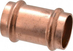 NIBCO - 1" Wrot Copper Pipe Coupling - P x P, Press Fitting - USA Tool & Supply