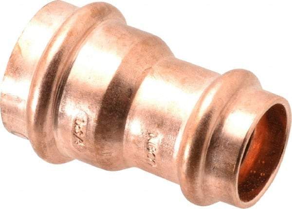 NIBCO - 1 x 3/4" Wrot Copper Pipe Reducer Coupling - P x P, Press Fitting - USA Tool & Supply