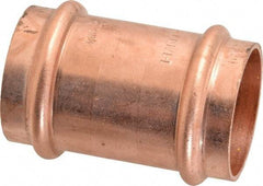 NIBCO - 1-1/4" Wrot Copper Pipe Coupling - P x P, Press Fitting - USA Tool & Supply