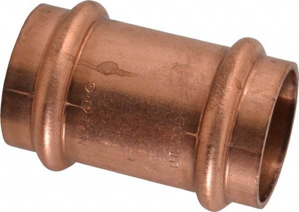 NIBCO - 1" Wrot Copper Pipe Coupling without Stop - P x P, Press Fitting - USA Tool & Supply