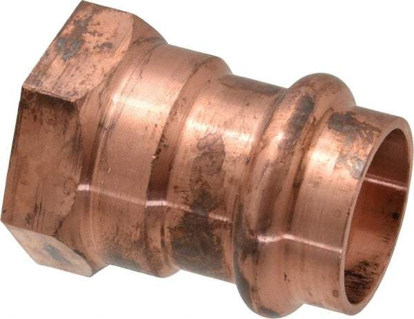 NIBCO - 3/4" Wrot Copper Pipe Adapter - P x F, Press Fitting - USA Tool & Supply