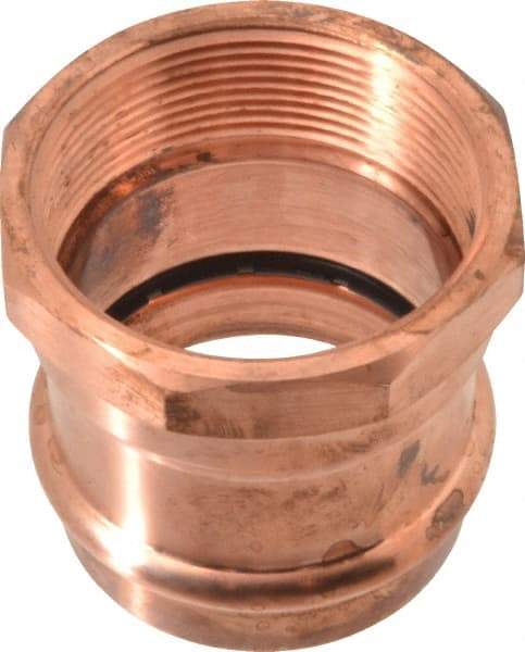NIBCO - 2" Wrot Copper Pipe Adapter - P x F, Press Fitting - USA Tool & Supply