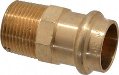 NIBCO - 3/4" Wrot Copper Pipe Adapter - P x M, Press Fitting - USA Tool & Supply