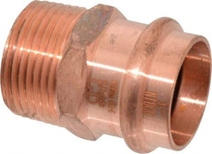 NIBCO - 1" Wrot Copper Pipe Adapter - P x M, Press Fitting - USA Tool & Supply
