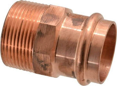NIBCO - 1-1/4" Wrot Copper Pipe Adapter - P x M, Press Fitting - USA Tool & Supply