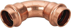 NIBCO - 3/4" Wrot Copper Pipe 90° Elbow - P x P, Press Fitting - USA Tool & Supply