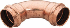 NIBCO - 1" Wrot Copper Pipe 90° Elbow - P x P, Press Fitting - USA Tool & Supply