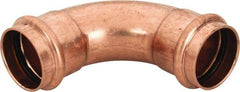NIBCO - 1-1/2" Wrot Copper Pipe 90° Elbow - P x P, Press Fitting - USA Tool & Supply