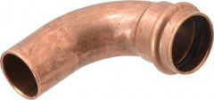 NIBCO - 1" Wrot Copper Pipe 90° Elbow - Ftg x P, Press Fitting - USA Tool & Supply
