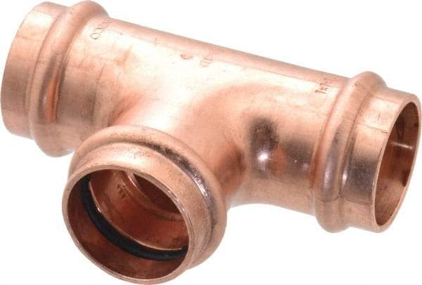 NIBCO - 1" Wrot Copper Pipe Tee - P, Press Fitting - USA Tool & Supply