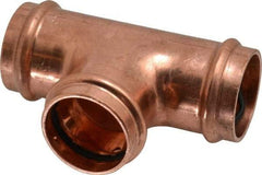 NIBCO - 1-1/4" Wrot Copper Pipe Tee - P, Press Fitting - USA Tool & Supply