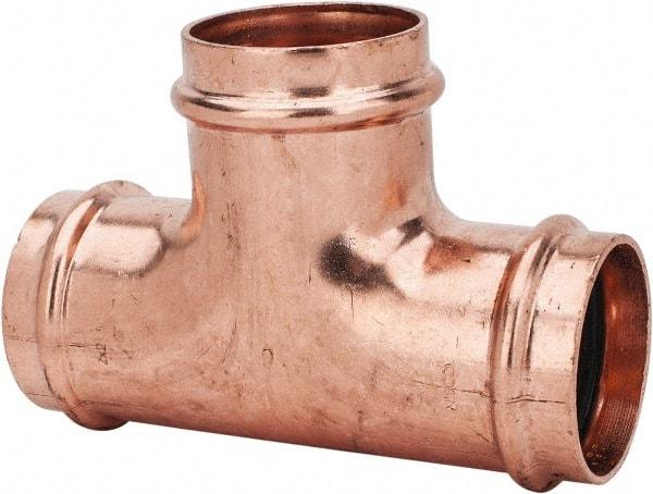 NIBCO - 2" Wrot Copper Pipe Tee - P, Press Fitting - USA Tool & Supply