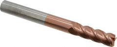 Accupro - 5/8", 4 Flute, Single End, Solid Carbide, 0.03" Corner Radius End Mill - 6" OAL, 40° Helix, Right Hand Flute, 2" LOC, Right Hand Cut - USA Tool & Supply
