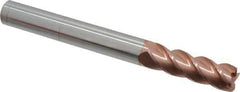 Accupro - 5/8", 4 Flute, Single End, Solid Carbide, 0.06" Corner Radius End Mill - 6" OAL, 40° Helix, Right Hand Flute, 2" LOC, Right Hand Cut - USA Tool & Supply