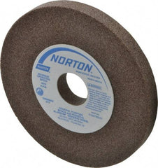 Norton - 60/80 Grit Aluminum Oxide Bench & Pedestal Grinding Wheel - 5" Diam x 1" Hole x 1/2" Thick, 4970 Max RPM, Medium Grade - USA Tool & Supply