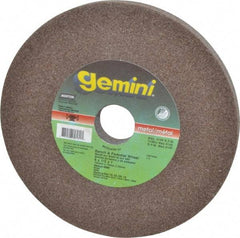 Norton - 60/80 Grit Aluminum Oxide Bench & Pedestal Grinding Wheel - 6" Diam x 1" Hole x 1/2" Thick, 6210 Max RPM, Medium Grade - USA Tool & Supply