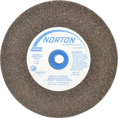 Norton - 36 Grit Aluminum Oxide Bench & Pedestal Grinding Wheel - 6" Diam x 1" Hole x 3/4" Thick, 4140 Max RPM, Very Coarse/Coarse Grade - USA Tool & Supply