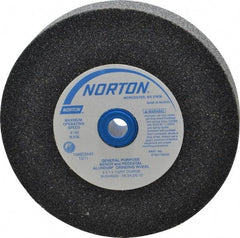 Norton - 36 Grit Aluminum Oxide Bench & Pedestal Grinding Wheel - 6" Diam x 1" Hole x 1" Thick, 4140 Max RPM, Very Coarse/Coarse Grade - USA Tool & Supply
