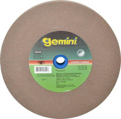Norton - 100 Grit Aluminum Oxide Bench & Pedestal Grinding Wheel - 10" Diam x 1-1/4" Hole x 1" Thick, 2485 Max RPM, Fine Grade - USA Tool & Supply