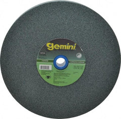Norton - 80 Grit Silicon Carbide Bench & Pedestal Grinding Wheel - 8" Diam x 1" Hole x 1" Thick, 3600 Max RPM, Medium Grade - USA Tool & Supply