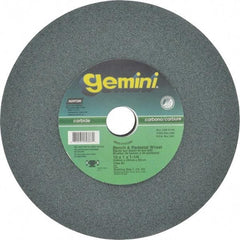 Norton - 80 Grit Silicon Carbide Bench & Pedestal Grinding Wheel - 10" Diam x 1-1/4" Hole x 1" Thick, 2485 Max RPM, Medium Grade - USA Tool & Supply