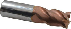 ProMax - 1", 1-3/4" LOC, 1" Shank Diam, 4" OAL, 4 Flute, Solid Carbide Square End Mill - Single End, TiCN Finish, Spiral Flute, 40° Helix, Centercutting, Right Hand Cut, Right Hand Flute, Series 111 - USA Tool & Supply