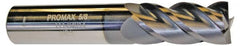 ProMax - 1", 1-3/4" LOC, 1" Shank Diam, 4" OAL, 4 Flute, Solid Carbide Square End Mill - USA Tool & Supply