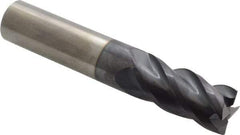 ProMax - 5/8", 1-1/4" LOC, 5/8" Shank Diam, 3-1/2" OAL, 4 Flute, Solid Carbide Square End Mill - Single End, AlTiN Finish, Spiral Flute, 40° Helix, Centercutting, Right Hand Cut, Right Hand Flute, Series 111 - USA Tool & Supply