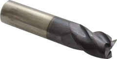 ProMax - 5/8", 7/8" LOC, 5/8" Shank Diam, 3" OAL, 4 Flute, Solid Carbide Square End Mill - Single End, AlTiN Finish, Spiral Flute, 40° Helix, Centercutting, Right Hand Cut, Right Hand Flute, Series 111 - USA Tool & Supply
