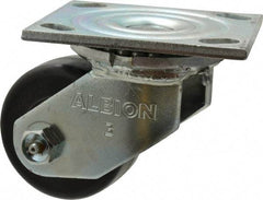 Albion - 3-1/4" Diam x 1-1/2" Wide x 4-1/4" OAH Top Plate Mount Swivel Caster - Phenolic, 600 Lb Capacity, Roller Bearing, 4 x 4-1/2" Plate - USA Tool & Supply