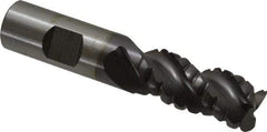 Cleveland - 3/4" Diam, Coarse Pitch, 1-5/8" LOC, 3 Flute Powdered Metal 0.12" Corner Radius Roughing End Mill - TiCN Finish, 3-7/8" OAL, 3/4" Shank Diam, Single End, Centercutting, 42° Helix - USA Tool & Supply